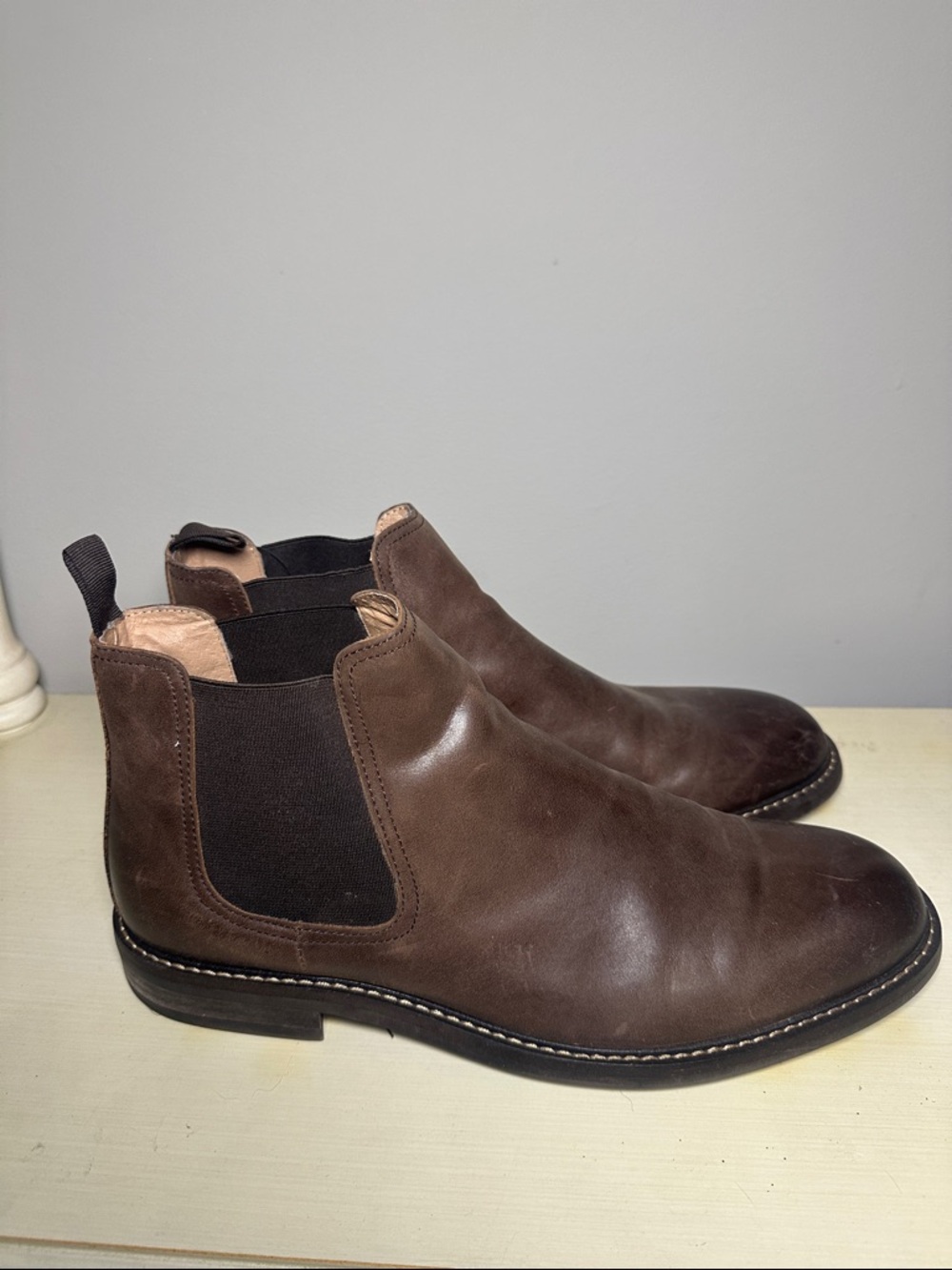 1901 Nordstrom Men's Brown Leather Chukka Chelsea Boots